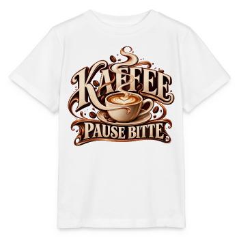 Kaffeeliebe mit Ruhe Geschenk für Kaffeeliebhaber - Stanley/Stella Kinder T-Shirt MINI CREATOR  - Weiß - Vorne - Maike (125cm)