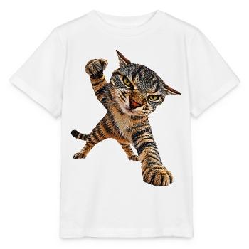 Katze - Stanley/Stella Kinder T-Shirt MINI CREATOR  - Weiß - Vorne - Maike (125cm)