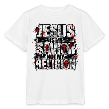 Jesus Is My Savior Not My Religion | Christlich - Stanley/Stella Kinder T-Shirt MINI CREATOR  - Weiß - Vorne - Maike (125cm)