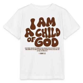 I Am a Child of God - Christliches Bibel Design - Stanley/Stella Kinder T-Shirt MINI CREATOR  - Weiß - Vorne - Maike (125cm)