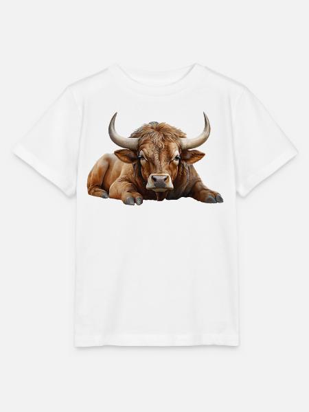 Bulle Kuh Ochse - Stanley/Stella Kinder T-Shirt MINI CREATOR - Weiß