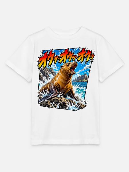 Seelöwe Ou Ou Ou - Stanley/Stella Kinder T-Shirt MINI CREATOR - Weiß