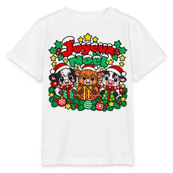 Frohe Weihnachten Kühe - Stanley/Stella Kinder T-Shirt MINI CREATOR  - Weiß - Vorne - Maike (125cm)