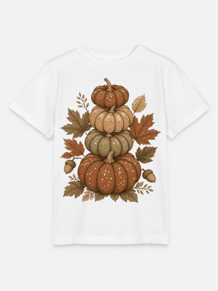 Herbst-Pumpkin-Turm - Stanley/Stella Kinder T-Shirt MINI CREATOR  - Weiß
