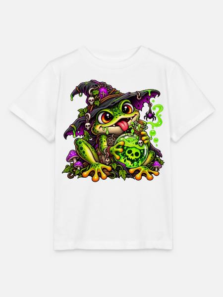 Froschhexe mit Zaubertrank – Gothic Fantasy - Stanley/Stella Kinder T-Shirt MINI CREATOR  - Weiß