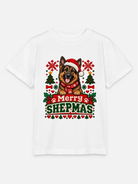 Deutscher Schäferhund - Weihnachten - Stanley/Stella Kinder T-Shirt MINI CREATOR - Weiß