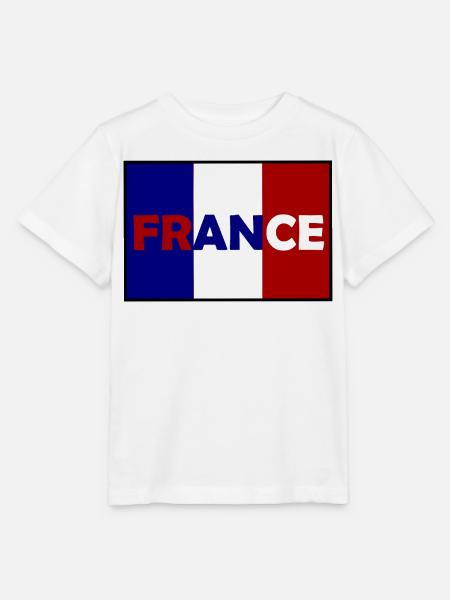 Französische Flagge Typo-Design - Stanley/Stella Kinder T-Shirt MINI CREATOR  - Weiß