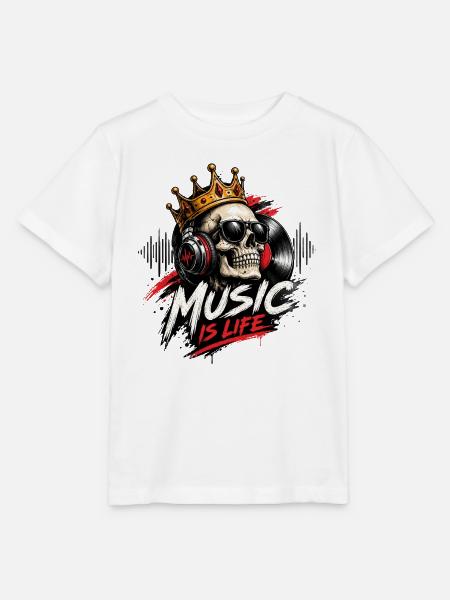 Totenkopfkronen-Musik ist Leben - Stanley/Stella Kinder T-Shirt MINI CREATOR - Weiß