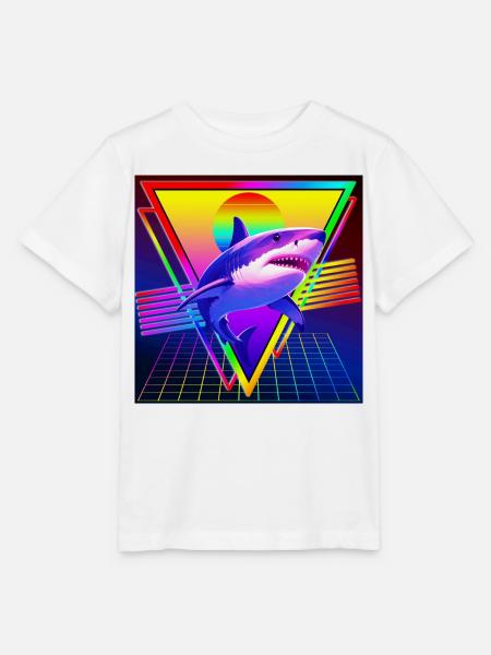 RETRO HAI-VAPORWAVE - Stanley/Stella Kinder T-Shirt MINI CREATOR  - Weiß