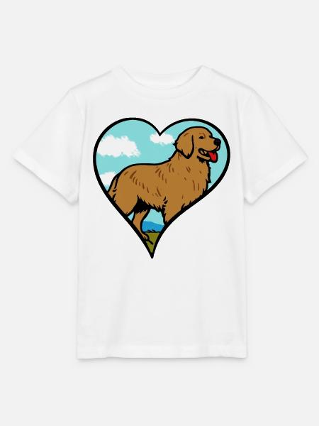 Golden Retriever Liebe Herz - Stanley/Stella Kinder T-Shirt MINI CREATOR  - Weiß