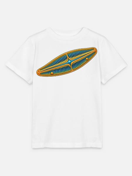 Kieselalge – Goldene Diatomee Mikroskopie - Stanley/Stella Kinder T-Shirt MINI CREATOR  - Weiß