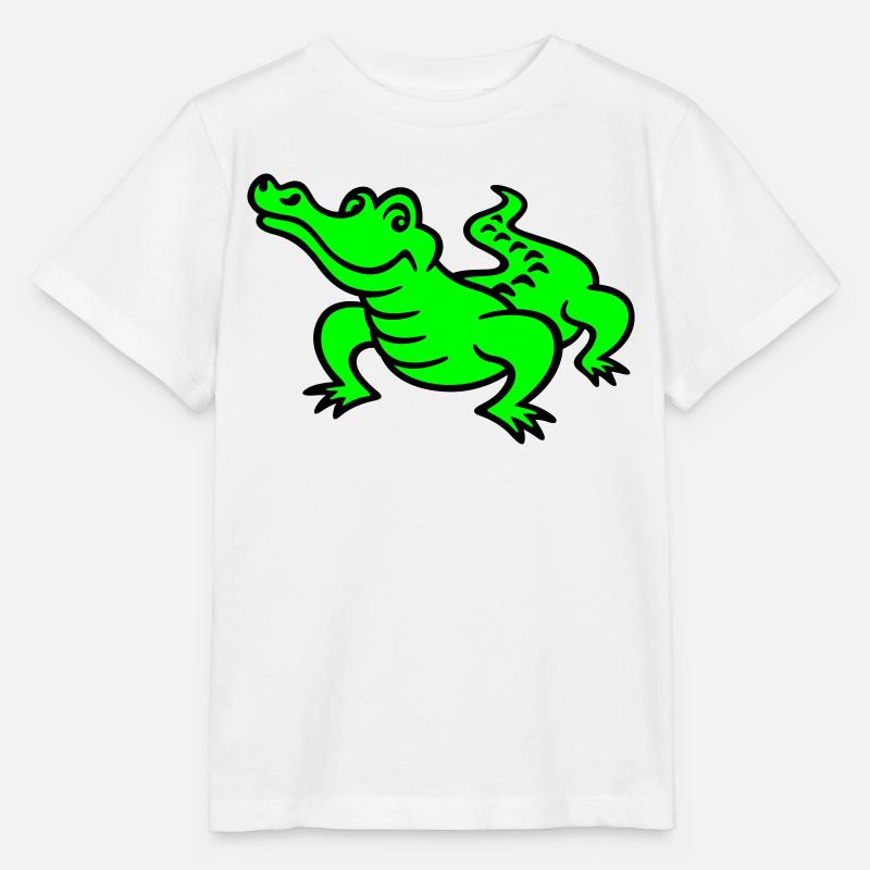 Crocodile (a) - Stanley/Stella Kinder T-Shirt MINI CREATOR - Weiß