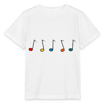 MUSIQUE. ROCK. FÊTE DE LA MUSIQUE. PIANO. CHORALE. - T-shirt bio MINI CREATOR Stanley/Stella Enfant - blanc - Devant - Maike (125cm)