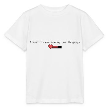 Travel to restore my health gauge - Stanley/Stella MINI CREATOR Kids’ T-Shirt - white - Front - Maike (125cm)