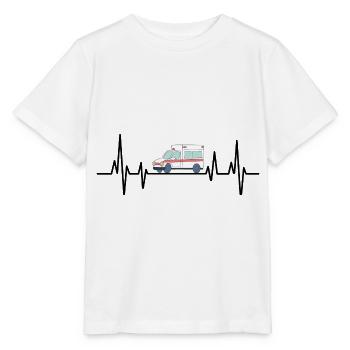 Heartbeat Ambulance Driver EMS Paramedic Drivers P - Stanley/Stella MINI CREATOR Kids’ T-Shirt - white - Front - Maike (125cm)
