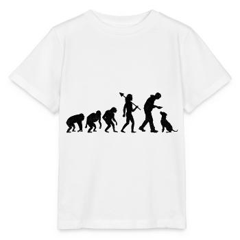 Retro Evolution Labrador Retriever Lab Hunde Apportieren - Stanley/Stella Kinder T-Shirt MINI CREATOR  - Weiß - Vorne - Maike (125cm)