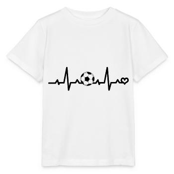 Fréquence cardiaque du football - T-shirt bio MINI CREATOR Stanley/Stella Enfant - blanc - Devant - Maike (125cm)