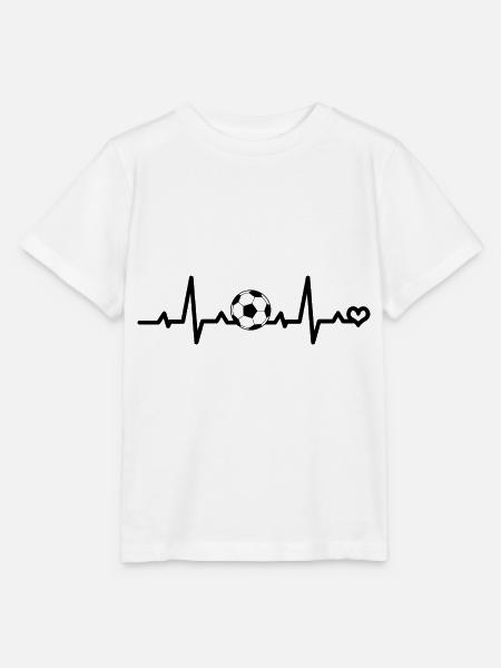 Fußball Herzfrequenz - Stanley/Stella Kinder T-Shirt MINI CREATOR  - Weiß