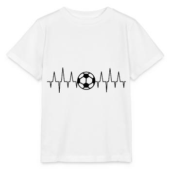Der Fußball Herzschlag - Stanley/Stella Kinder T-Shirt MINI CREATOR  - Weiß - Vorne - Maike (125cm)