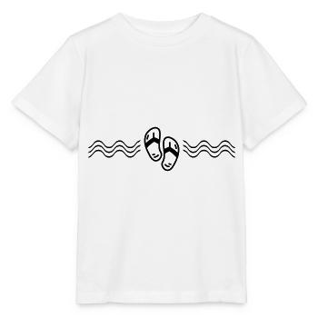 flip flops symbol welle - Stanley/Stella Kinder T-Shirt MINI CREATOR  - Weiß - Vorne - Maike (125cm)
