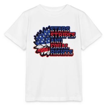 Stars Stripes et égalité - T-shirt bio MINI CREATOR Stanley/Stella Enfant - blanc - Devant - Maike (125cm)