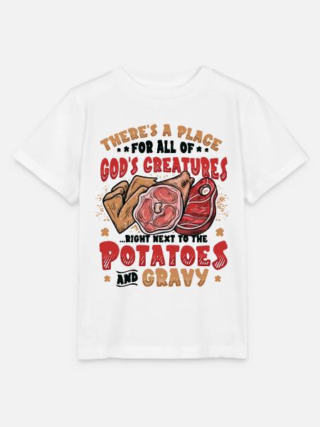 Fleischesser Grillen Fleischliebhaber - Stanley/Stella Kinder T-Shirt MINI CREATOR - Weiß