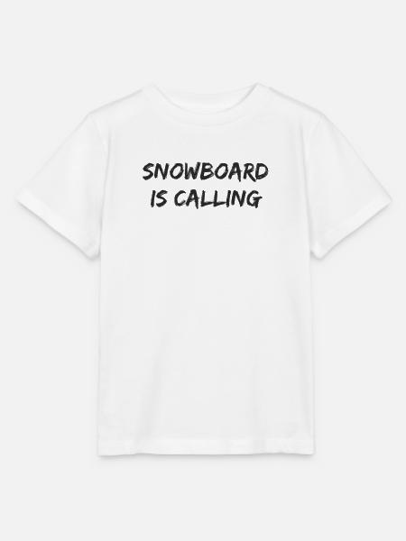 Snowboard - Snowboard is calling - Stanley/Stella Kinder T-Shirt MINI CREATOR - Weiß