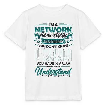 Résoudre les problèmes It-support Administrateur réseau - T-shirt bio MINI CREATOR Stanley/Stella Enfant - blanc - Devant - Maike (125cm)