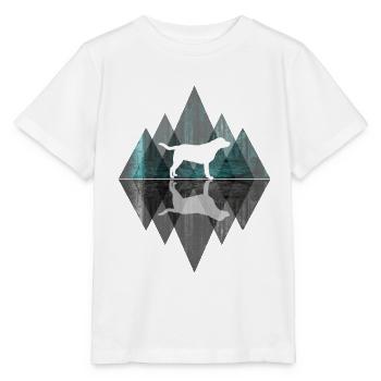Labrador Abstrakt - Hundeliebhaber Dog Geometrie - Stanley/Stella Kinder T-Shirt MINI CREATOR  - Weiß - Vorne - Maike (125cm)