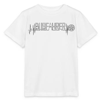 Busfahrer Busfahren Herzschlag - Stanley/Stella Kinder T-Shirt MINI CREATOR  - Weiß - Vorne - Maike (125cm)