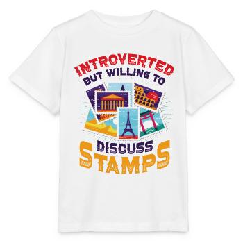 Introverted, but ready to receive stamps - Stanley/Stella MINI CREATOR Kids’ T-Shirt - white - Front - Maike (125cm)