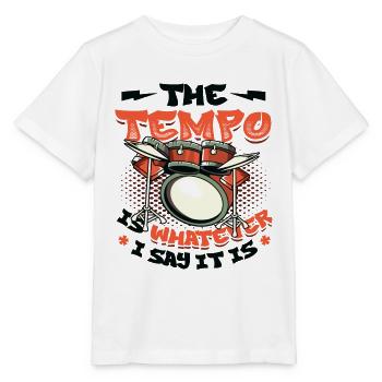 Le tempo est tout ce que je dis, c’est un groupe de rock - T-shirt bio MINI CREATOR Stanley/Stella Enfant - blanc - Devant - Maike (125cm)