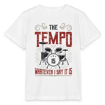 Le tempo est quoi que je dise, c’est un groupe de rock - T-shirt bio MINI CREATOR Stanley/Stella Enfant - blanc - Devant - Maike (125cm)