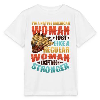 Native American. - Stanley/Stella MINI CREATOR Kids’ T-Shirt - white - Front - Maike (125cm)