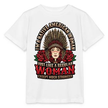 Native American. - Stanley/Stella MINI CREATOR Kids’ T-Shirt - white - Front - Maike (125cm)