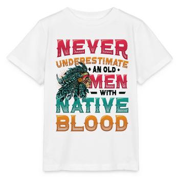 Des vieillards avec du sang indigène, des Indiens. - T-shirt bio MINI CREATOR Stanley/Stella Enfant - blanc - Devant - Maike (125cm)