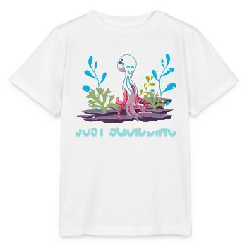 Poulpe Poulpe Tentacule de mer Poulpe Poulpe Poulpe Poulpe - T-shirt bio MINI CREATOR Stanley/Stella Enfant - blanc - Devant - Maike (125cm)