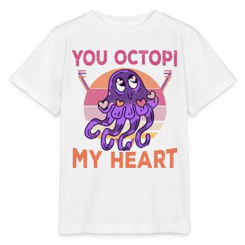 Poulpe Poulpe Tentacule de mer Poulpe Poulpe Poulpe Poulpe - T-shirt bio MINI CREATOR Stanley/Stella Enfant - blanc - Devant - Maike (125cm)
