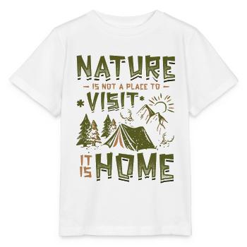 Die Natur Ist Kein Ort, Den Man Besucht. - Stanley/Stella Kinder T-Shirt MINI CREATOR  - Weiß - Vorne - Maike (125cm)