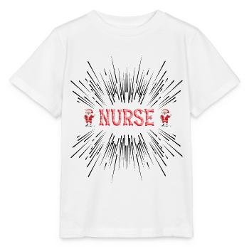 Nurse Christmas time - Stanley/Stella MINI CREATOR Kids’ T-Shirt - white - Front - Maike (125cm)