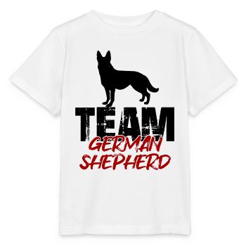 Team Deutscher Schaeferhund - Stanley/Stella Kinder T-Shirt MINI CREATOR  - Weiß - Vorne - Maike (125cm)