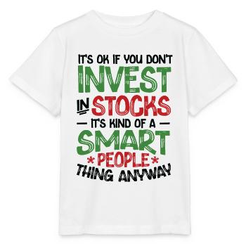 Stocks are for smart people Stock market - Stanley/Stella MINI CREATOR Kids’ T-Shirt - white - Front - Maike (125cm)