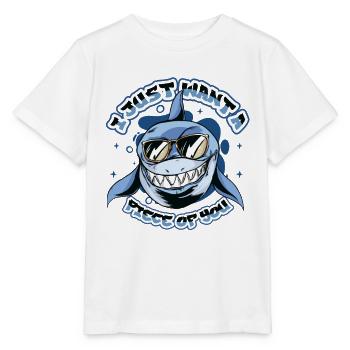 Ich Will Nur Ein Stück Von Dir, Hai - Stanley/Stella Kinder T-Shirt MINI CREATOR  - Weiß - Vorne - Maike (125cm)