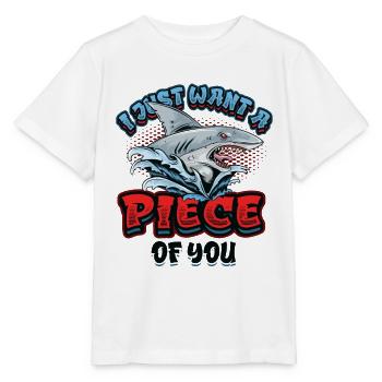 Je veux juste un morceau de toi, requin - T-shirt bio MINI CREATOR Stanley/Stella Enfant - blanc - Devant - Maike (125cm)