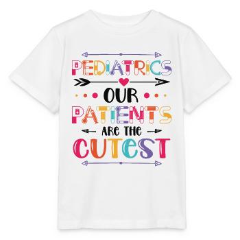Pädiatrie Unsere Patienten Sind Die Süßesten - Stanley/Stella Kinder T-Shirt MINI CREATOR  - Weiß - Vorne - Maike (125cm)