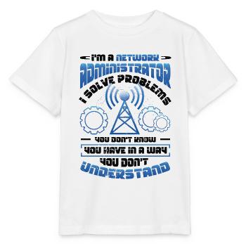 Résoudre les problèmes Administrateur réseau de support informatique - T-shirt bio MINI CREATOR Stanley/Stella Enfant - blanc - Devant - Maike (125cm)