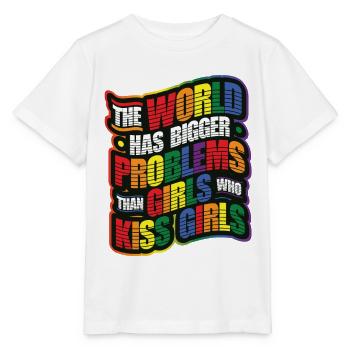 Des problèmes plus graves que les filles, les filles homosexuelles - T-shirt bio MINI CREATOR Stanley/Stella Enfant - blanc - Devant - Maike (125cm)