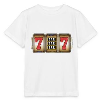 Kasino Glücksspiel Spielautomat Kartenspiel - Stanley/Stella Kinder T-Shirt MINI CREATOR  - Weiß - Vorne - Maike (125cm)
