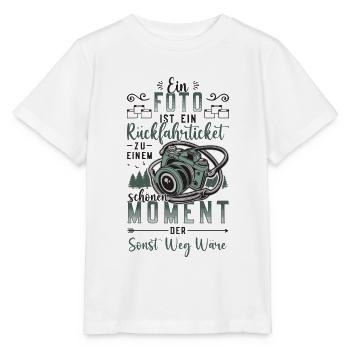 Photo, return ticket, past, photographer. - Stanley/Stella MINI CREATOR Kids’ T-Shirt - white - Front - Maike (125cm)