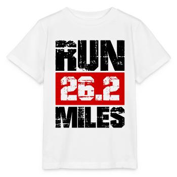 Run 26.2 mile marathon challenge - Stanley/Stella MINI CREATOR Kids’ T-Shirt - white - Front - Maike (125cm)